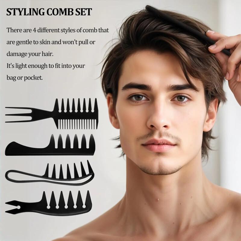 Detangling Wide Comb - Juego de 4 Peines para Peinar