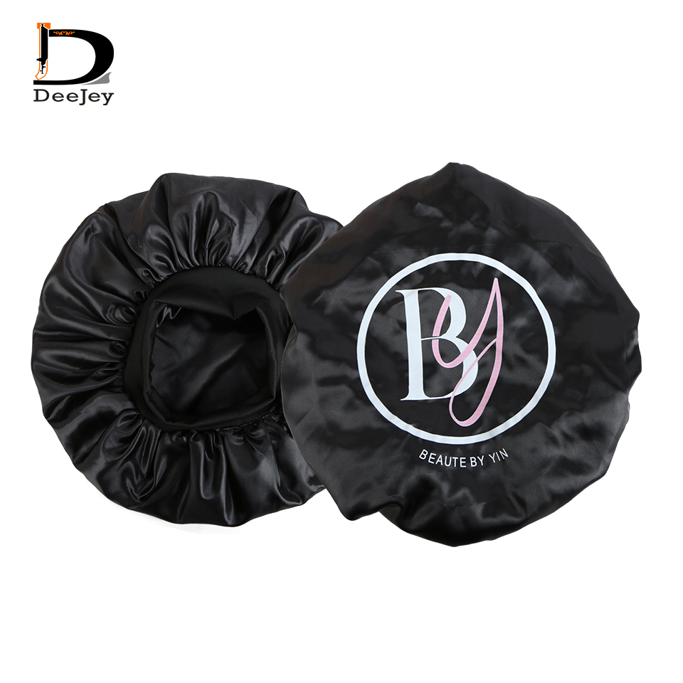 Hair Care Logo - Gorros de satén de doble forro