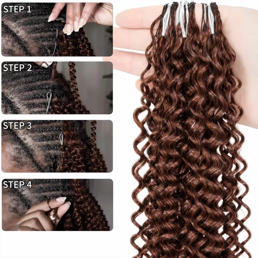 Crochet Braiding Hair - Smilegirl Cabello Humano Ondulado Profundo para