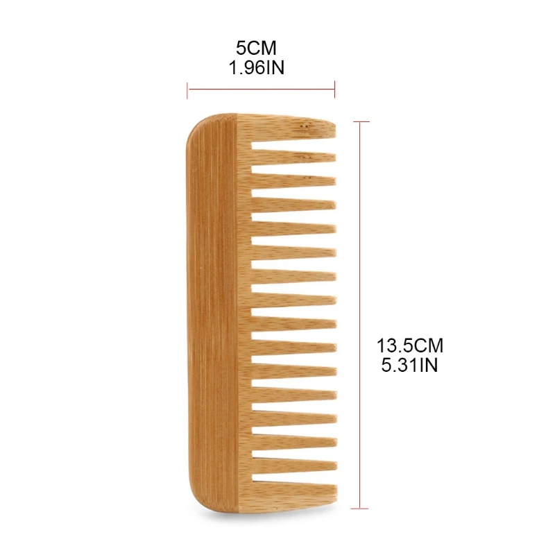 Peine de dientes anchos de bam - Bamboo Hair Brush reseña y precio