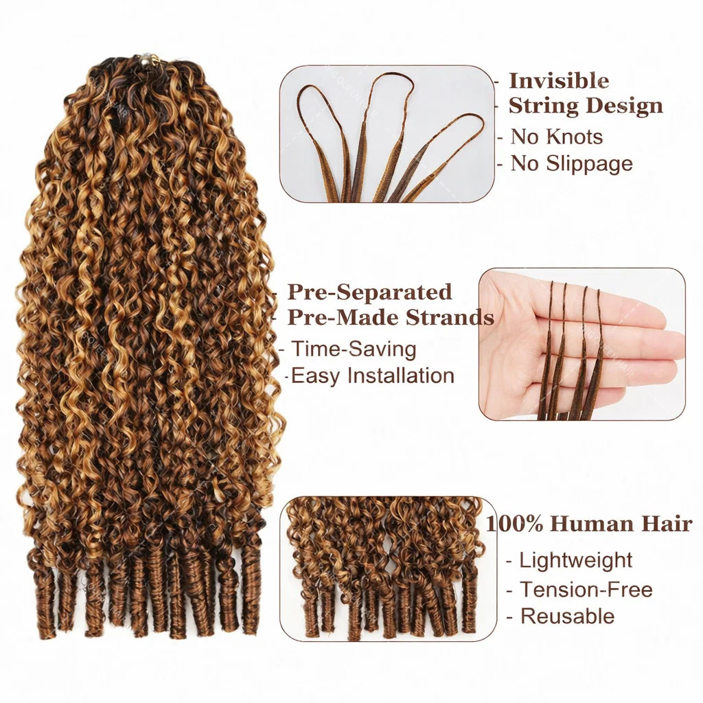 Extensiones de Cabello Rizado  - Crochet Braiding Hair reseña y precio
