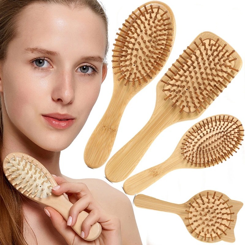 1 pieza Nueva Cepillo de mader - Bamboo Hair Brush reseña y precio