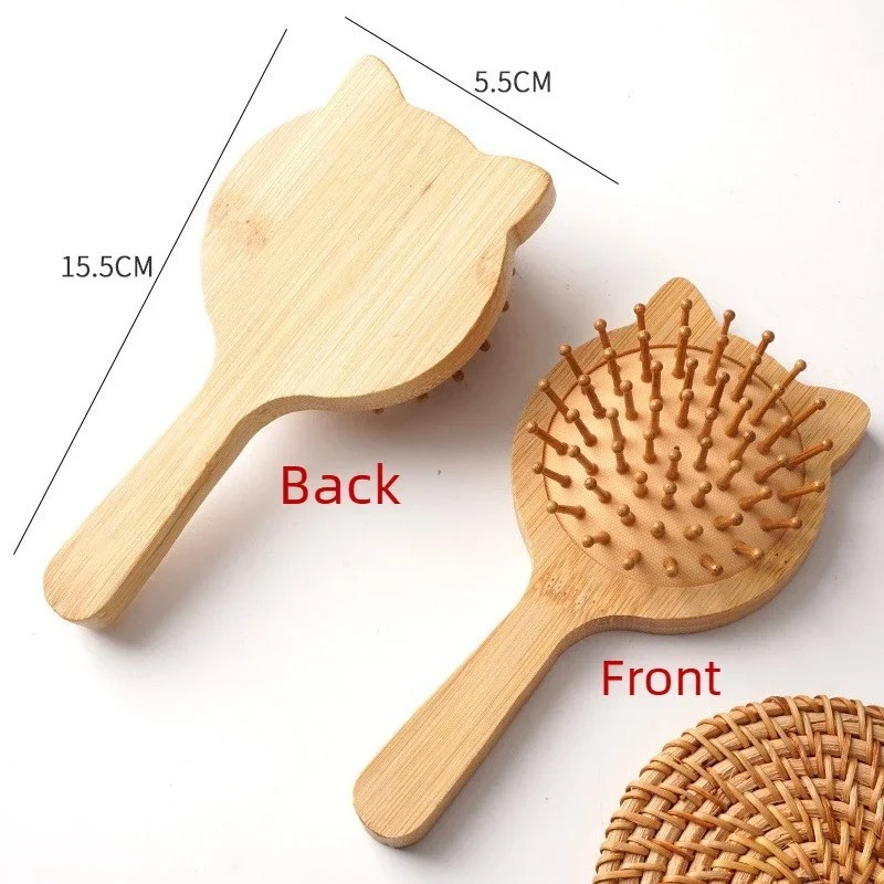 1 pieza Nueva Cepillo de mader - Bamboo Hair Brush reseña y precio