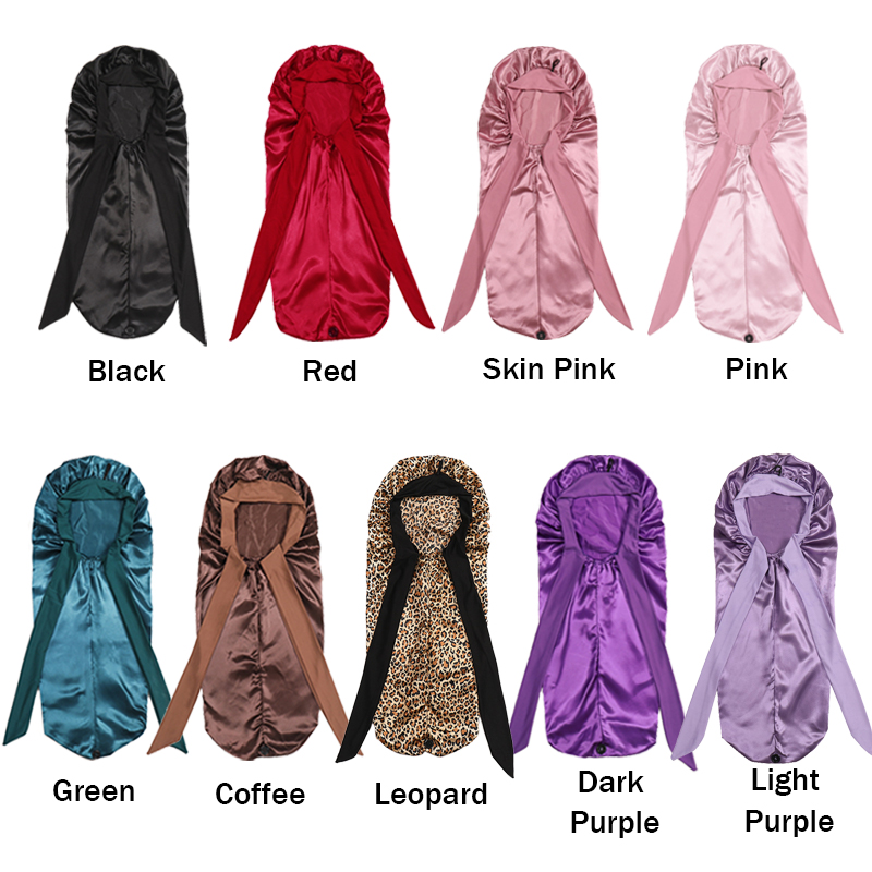 Gorro largo de satén con logot - Hair Care Logo reseña y precio