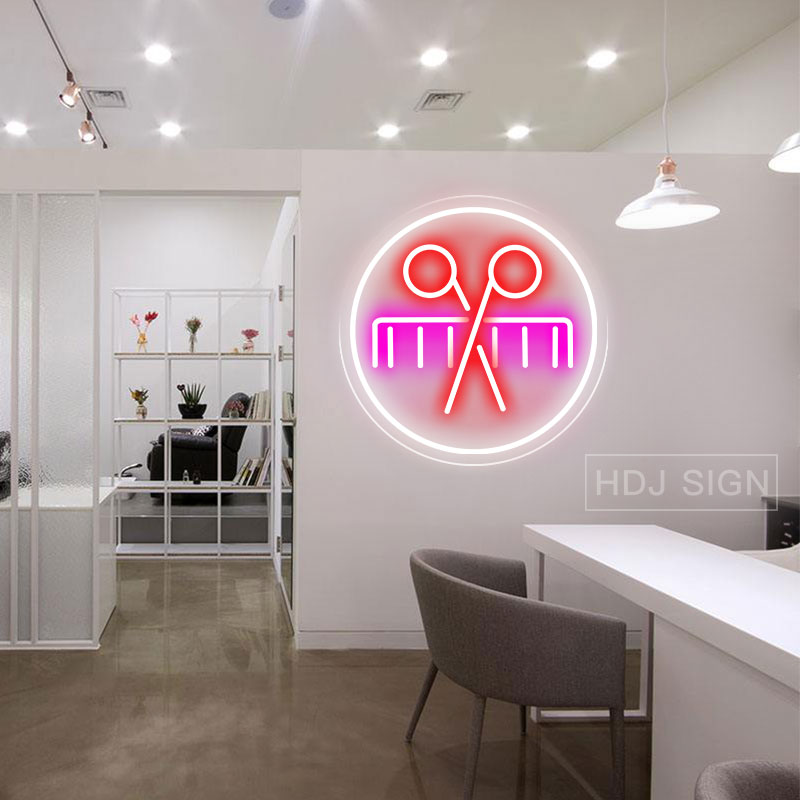 Letrero de neón LED personaliz - Hair Care Logo reseña y precio