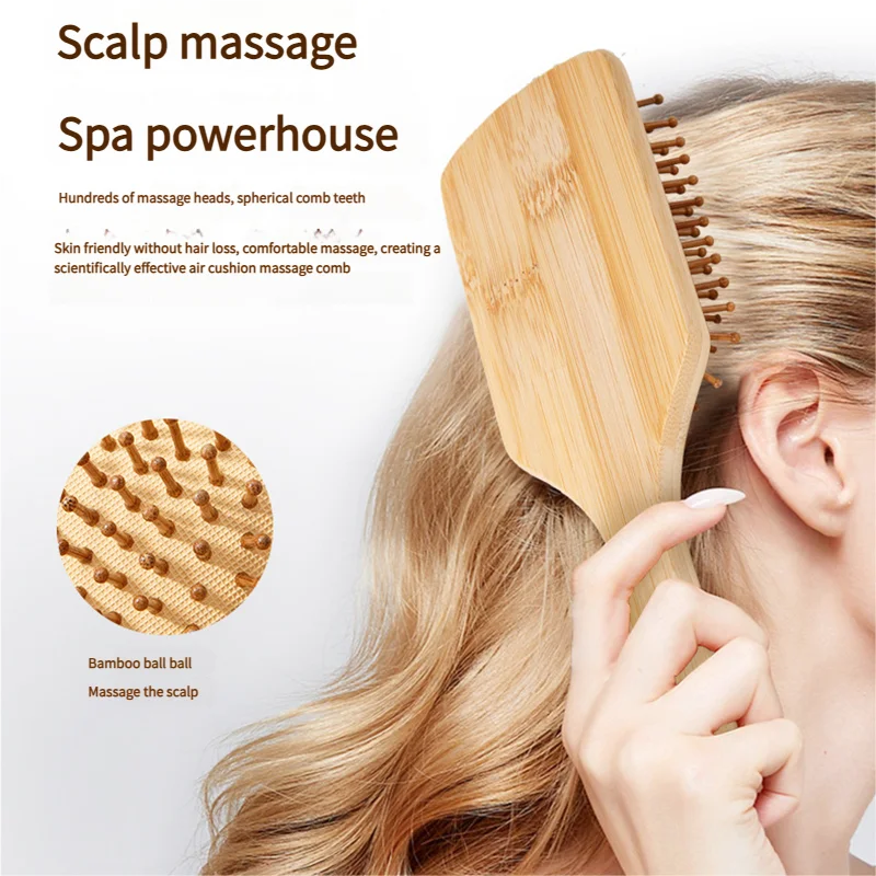 Cepillo de bambú para el cabel - Detangling Wide Comb reseña y precio