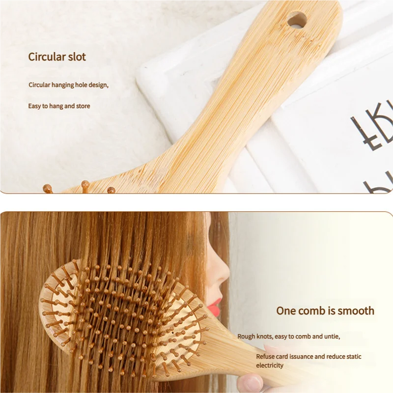 Cepillo de bambú para el cabel - Detangling Wide Comb reseña y precio