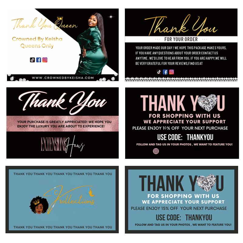 Tarjeta de agradecimiento de n - Hair Care Logo reseña y precio